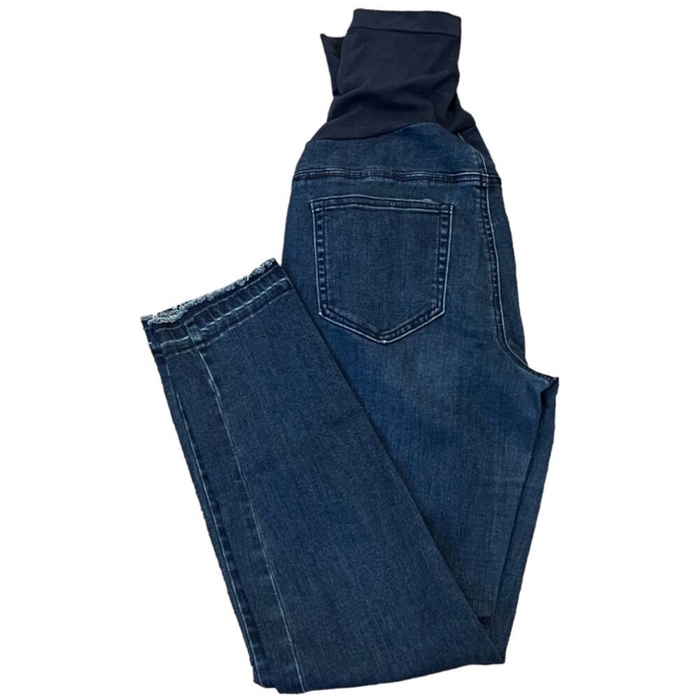 INDIGO BLUE MATERNITY JEANS size medium dark wash - Picture 3 of 5